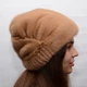Шапка норковая Меховой Стиль Коса 54-60 Горчичный (067/J) - изображение 2