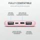 Портативное зарядное устройство Trust Primo 10000 mAh Pink (23897_TRUST) - изображение 12