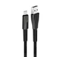 Дата кабель USB 2.0 AM to Type-C 1.0m zinc alloy + led black ColorWay (CW-CBUC035-BK) - изображение 3