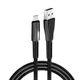 Дата кабель USB 2.0 AM to Type-C 1.0m zinc alloy + led black ColorWay (CW-CBUC035-BK) - изображение 2