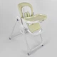 Стульчик для кормления Toti W-56077 мягкий PU, мягкий вкладыш, 4 колеса, съемный столик, в коробке - изображение 1