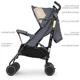 Коляска детская прогулочная BAMBI M 4244 Gray Blue трость, угол наклона 108°-140° (M 4244 Gray Blue) - изображение 3