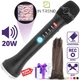 Мікрофон караоке Magic Karaoke L-898 Чорний для співу портативний бездротовий з функцією Rec та Дует 2в1 має режим Bluetooth Колонки фонограми 3 рівня шумоподавлення - зображення 1