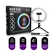 Кольцевая светодиодная RGB лампа LED Lux 33 см MJ33 с зажимом для телефона для селфи - изображение 3