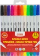 Фломастери-пензлики Maxi Brush-Tipped + лайнери 2в1 12 кольорів 12 шт (MX15239) - зображення 1