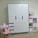 Шкаф детский Scandic Kid Цвет белый с серым - изображение 3