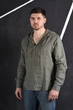 Рубашка ZIBSTUDIO лён капюшон Rsp 5XL Хаки - изображение 7