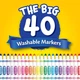 Фломастеры Washable (на водной основе) 40 цветов толстые, Crayola (Крайола) - изображение 5