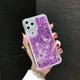 Чехол Glitter для Iphone 11 Pro бампер жидкий блеск Фиолетовый - изображение 1