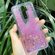 Чохол Glitter для OPPO A9 2020 бампер рідкий блиск Серце рожевий Без бренду - зображення 3