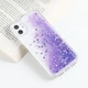 Чехол Glitter для Iphone 11 бампер жидкий блеск Фиолетовый - изображение 1