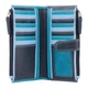 Голубой кожаный кошелёк Visconti RB100 BLUE M Bermuda c RFID - изображение 2