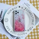 Чехол Glitter для Iphone 11 Pro бампер жидкий блеск Сердце Розовый - изображение 4