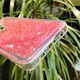 Чехол Glitter для OPPO A5 2020 бампер жидкий блеск Сердце розовый - изображение 2
