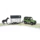 Спецтехніка Bruder Land Rover Defender з причепом та конем (02592) - зображення 3