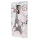 Чохол-книжка Deexe Color Wallet для Motorola Moto E7 Plus / Moto G9 Play - Eiffel Tower - зображення 2