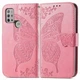 Чехол UniCase Butterfly Pattern для Motorola Moto G10 / Moto G20 / Moto G30 - Pink - изображение 1