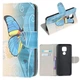 Чохол-книжка Deexe Color Wallet для Motorola Moto E7 Plus / Moto G9 Play - Blue Butterfly - зображення 1