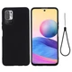 Защитный чехол Deexe Silicone Case для Xiaomi Redmi Note 10 5G / Poco M3 Pro - Black - изображение 2
