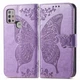 Чехол-книжка с рисунком UniCase Butterfly Pattern для Motorola Moto G10 / Moto G20 / Moto G30 - Purple - изображение 1