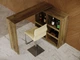 Барная стойка - кухонный обеденный стол DrevoGoods Pro компактный для маленькой кухни дома или офиса, деревянный из ламинированного ДСП 1380х1104х390 мм + 5 полок Аликанте темный (655|13) - изображение 2