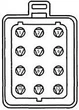 Переходник LKC с OBD2 16pin мама на GAZ ГАЗ 12pin папа (114430) - изображение 3