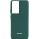 Чехол Epik Silicone Cover AA для Samsung Galaxy S21 Ultra Зеленый / Pine green - изображение 1