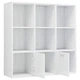 Стелаж Shumee глянцевий 98x30x98 см ДСП Білий 801122 - зображення 6