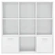 Стелаж Shumee глянцевий 98x30x98 см ДСП Білий 801122 - зображення 7