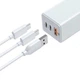 Швидкий мережевий зарядний пристрій Baseus GaN2 Pro 65W 2 Type-C + 1 USB-A White - зображення 1