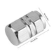 Захисні ковпачки на ніпель для автомобіля Perfect Square Silver (4 шт) (67191) - зображення 2