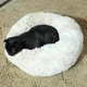Лежанка для кошек и собак 70 см Бело-молочный Maipets Подушка-для домашних животных мягкая - изображение 4