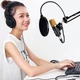 Студийный микрофон Music D.J. M800U со стойкой и поп-фильтром Black/Gold - изображение 7