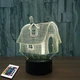 3D светильник с пультом и аккумулятором 3D Lamp Сказочный домик (LP-2479) - изображение 3