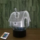 3D светильник с пультом и аккумулятором 3D Lamp Сказочный домик (LP-2479) - изображение 4