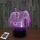 3D светильник с пультом и аккумулятором 3D Lamp Сказочный домик (LP-2479) - изображение 6
