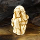 Статуэтка Нэцкэ Эбису с удочкой Netsuke Гипс 4.2x3.1x2.6 см Бежевый (00650) - изображение 2