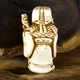 Статуэтка Нэцкэ Netsuke Дзаошень с оленёнком Гипс 7.9x4.4x3.9 см Бежевый (00660) - изображение 3