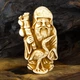 Статуэтка Нэцкэ Эбису с журавликом Netsuke Гипс 7.2x4.3x3.7 см Бежевый (00652) - изображение 1