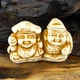 Статуэтка Нэцкэ Дайкоку и Эбису Netsuke Гипс 5.6x3.8x3 см Бежевый (00648) - изображение 1