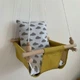 Детская качеля Infancy Облака на белом, Желтая основа - изображение 5