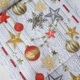 Скатертная ткань Текстерно с новогодними игрушками на вязаном белом, ширина 50 см, пог.м. (2163) - изображение 1
