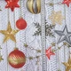 Скатертная ткань Текстерно с новогодними игрушками на вязаном белом, ширина 50 см, пог.м. (2163) - изображение 4