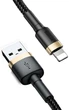 Кабель Baseus Kevlar Cable Lightning – USB 1.0 м 2 A Black-Gold (CALKLF-BV1) - изображение 3