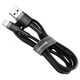 Кабель Baseus Cafule USB 2.0 to Lightning 2.4A 0.5m Black/Gray (CALKLF-AG1) - изображение 1
