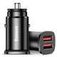Автомобильное ЗУ Baseus Square Dual-USB Quick Charge Charger Black (CCALL-DS01) - изображение 1