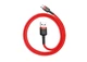 Кабель Baseus Cafule Cable USB for Type-C 3A 0.5 м Red (CATKLF-A09) - изображение 2