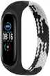 Ремешок BeCover Elastic Nylon Style для Xiaomi Mi Smart Band 5 / Mi Smart Band 6 (Size M) Black-White (706147) - изображение 1