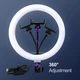 Cветодиодное кольцо (кольцевой свет) комплект для блогеров APEXEL 26см с штативом и двойным креплением для телефона - изображение 2