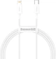 Кабель Baseus Superior Series Fast Charging Type-C до Lightning PD 20W 1 м White (CATLYS-A02) - зображення 1